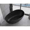 Mexen Parma freestanding bathtub made of conglomerate 160 x 95 cm, black matte - 57231609570