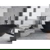 Mexen Parma conglomerate freestanding bathtub 160 x 95 cm, Black matt - 57231609570