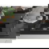 Mexen Elias 1-compartment granite sink with a drip tray and kitchen mixer tap Savita, Black/Silver metallic- 6511-73-672601-00