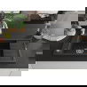 Mexen Elias 1-compartment granite sink with a drip tray and kitchen mixer tap Savita, Black/Gold metallic- 6511-75-672601-00
