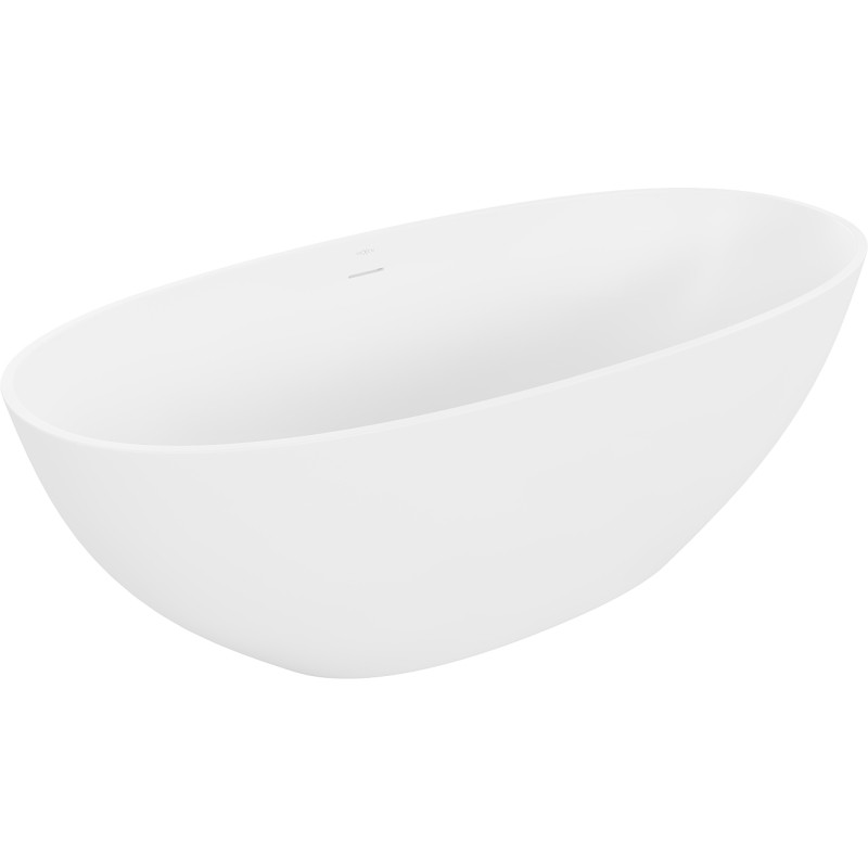 Mexen Bari freestanding bathtub made of conglomerate 165 x 75 cm, matte white - 57221657500