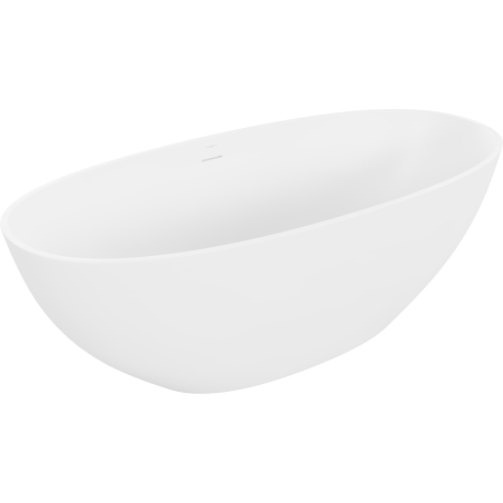 Mexen Bari conglomerate freestanding bathtub 165 x 75 cm, White matt - 57221657500