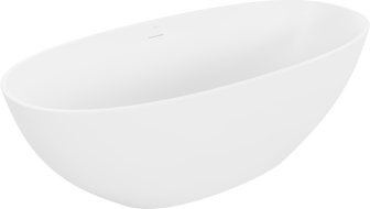 Mexen Bari conglomerate freestanding bathtub 165 x 75 cm, White matt - 57221657500