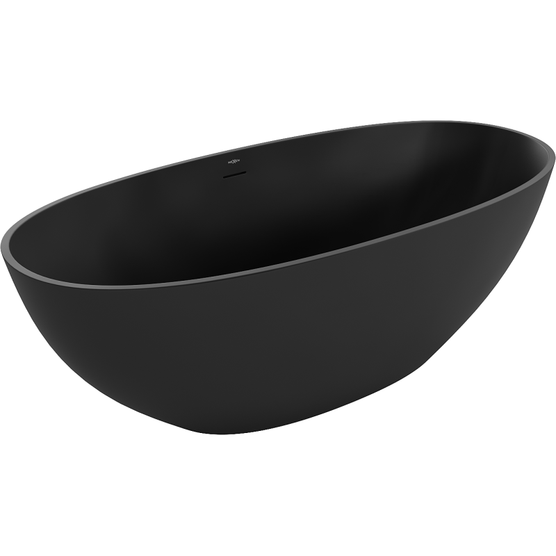 Mexen Bari conglomerate freestanding bathtub 165 x 75 cm, Black matt - 57221657570