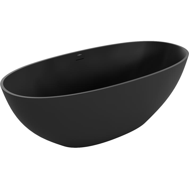 Mexen Bari freestanding bath made of conglomerate 165 x 75 cm, black matte - 57221657570