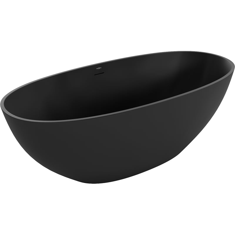 Mexen Bari freestanding bathtub made of conglomerate 165 x 75 cm, matte black - 57221657570