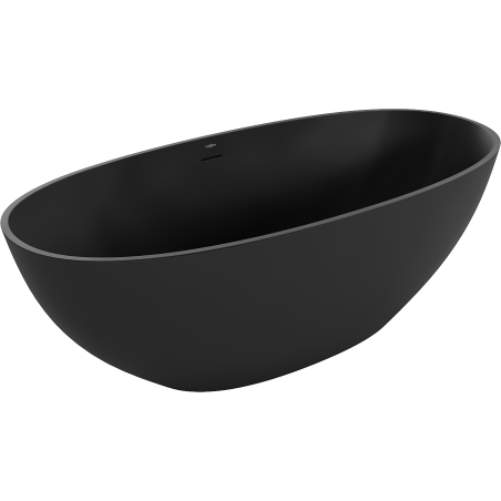 Mexen Bari freestanding bath made of conglomerate 165 x 75 cm, black matte - 57221657570