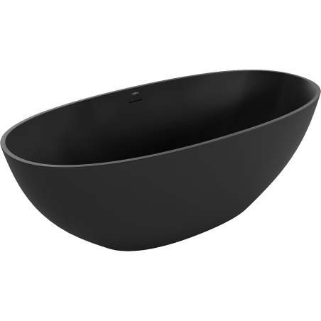 Mexen Bari freestanding bathtub made of conglomerate 165 x 75 cm, black matte - 57221657570