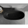 Mexen Bari freestanding bathtub made of conglomerate 165 x 75 cm, black matte - 57221657570