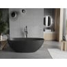 Mexen Bari freestanding bathtub made of conglomerate 165 x 75 cm, matte black - 57221657570