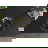 Mexen Diego 1-compartment granite sink with a kitchen mixer tap Savita, spotted black - 6512-76-672601-50