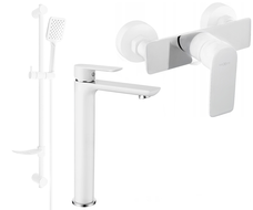 Mexen Alfa DF62 shower set, White/Chrome - 745714DF62-02
