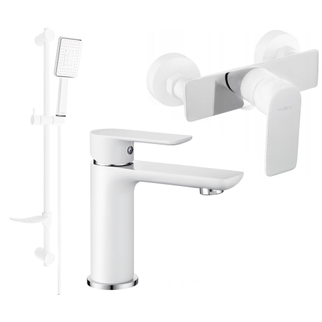 Mexen Alfa DF54 shower set, White/Chrome - 745704DF54-02