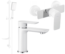 Mexen Alfa DF54 shower set, White/Chrome - 745704DF54-02