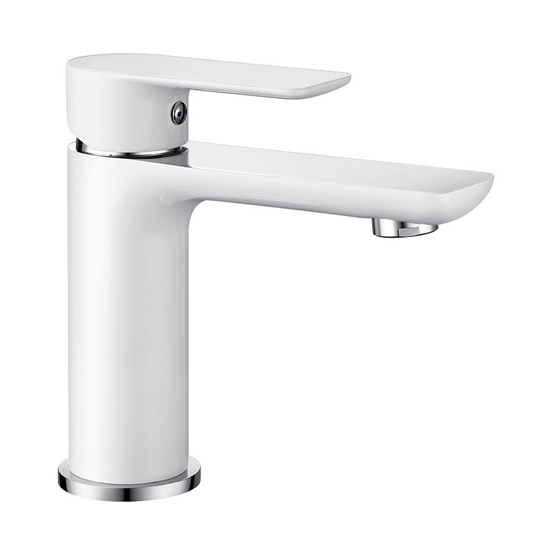 Mexen Alfa washbasin faucet, white/chrome - 745700-02