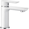Mexen Alfa washbasin faucet, white/chrome - 745700-02