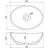 Mexen Elza countertop sink 40 x 33 cm, white/black - 21014075