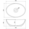 Mexen Elza countertop sink 40 x 33 cm, light gray matte - 21014061