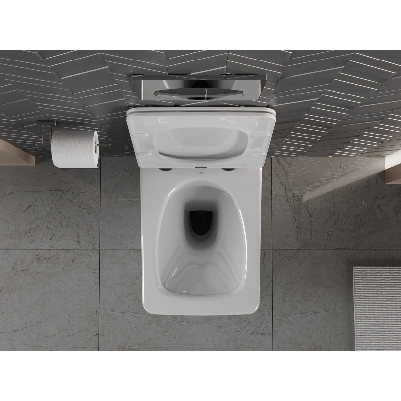 Mexen Vera Rimless WC Bowl with Slim Soft-Close Seat, Duroplast, White - 30164000