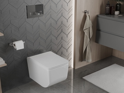 Mexen Vera Rimless WC bowl with soft-close slim seat, duroplast, white - 30164000