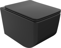 Mexen Vera Rimless WC bowl with a soft-close slim seat, duroplast, matte black - 30164070