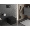 Mexen Vera Rimless toilet bowl with a slim soft close toilet seat, duroplast, Black matt - 30164070