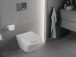 Mexen Vito Rimless toilet bowl with a slim soft close toilet seat, duroplast, White - 30174000
