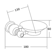 Mexen Estela soap dish, chrome - 7011539-00