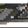 Mexen Bruno 1-compartment granite sink with a drip tray and kitchen mixer tap Savita, Grey - 6513-71-672601-50