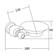 Mexen Estela soap dish, gold - 7011539-50