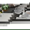 Mexen Andres 1.5-compartment granite sink with a drip tray and kitchen mixer tap Savita, White - 6515-20-672601-20