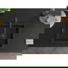 Mexen Pedro 1-compartment granite sink 560 x 460 mm, Black/Gold metallic, siphon Black - 6508561000-75-B