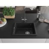 Mexen Pedro 1-compartment granite sink 560 x 460 mm, Black - 6508561000-77