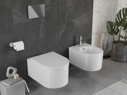 Mexen Sofia toilet bowl with hard soft-close seat, white gloss - 30798000