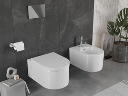 Mexen Sofia toilet bowl with slow-closing hard seat, white gloss - 30798000