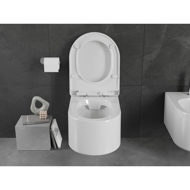 Mexen Sofia toilet bowl with slow-closing hard seat, white gloss - 30798000