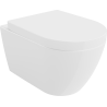 Mexen Rico Rimless toilet bowl with a hard soft close toilet seat, White - 30478000