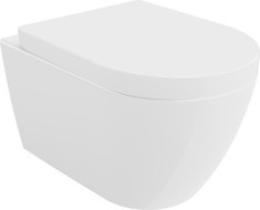 Mexen Rico Rimless toilet bowl with a hard soft close toilet seat, White - 30478000