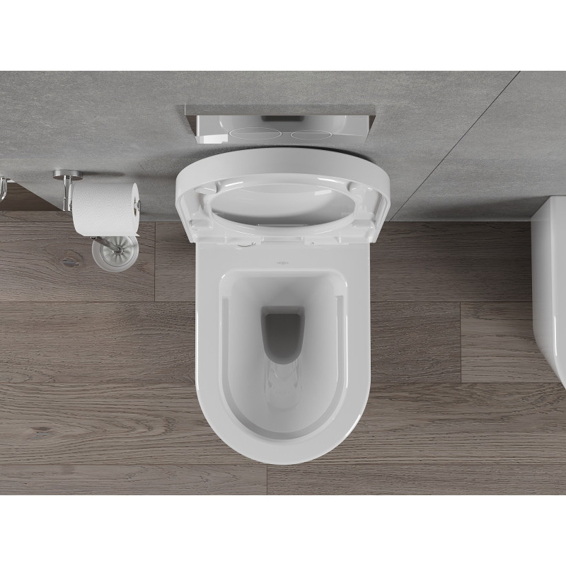 Mexen Rico Toilet bowl with slow-closing hard seat, glossy white - 30478000