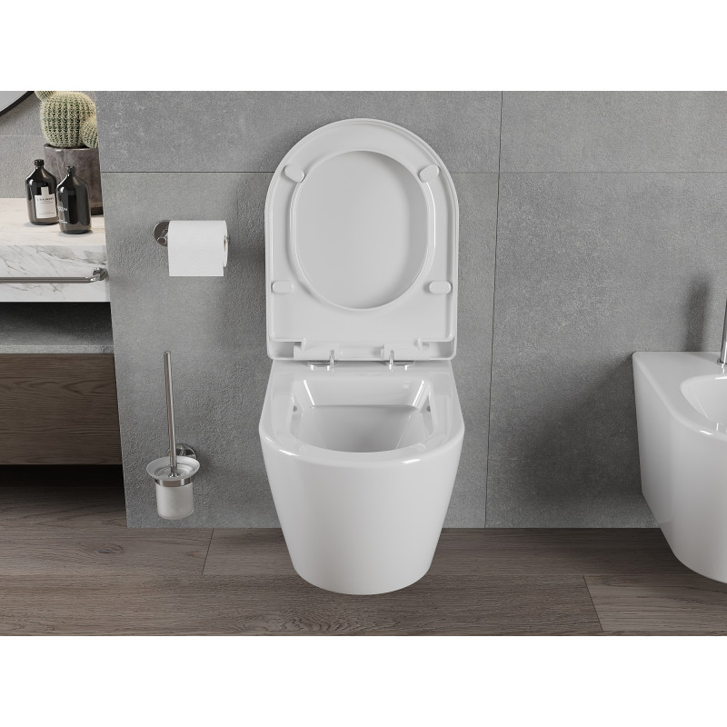 Mexen Rico Toilet bowl with slow-closing hard seat, glossy white - 30478000