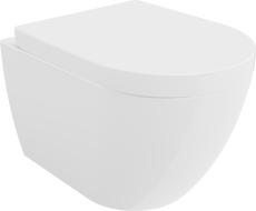 Mexen Lena Rimless toilet bowl with a hard soft close toilet seat, White - 30298000