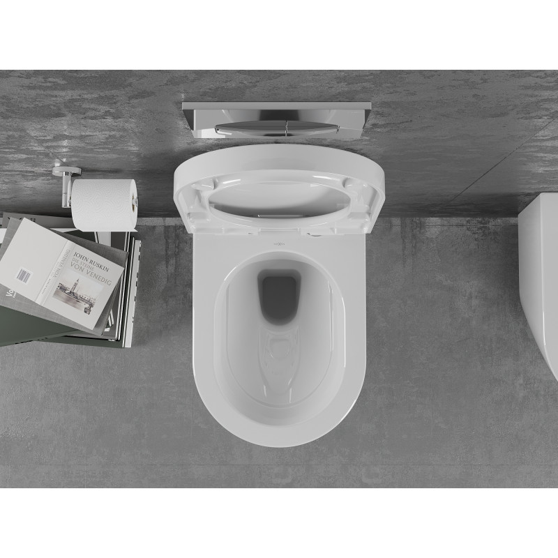 Mexen Lena toilet bowl with a slow-close hard seat, white gloss - 30298000