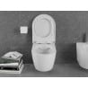 Mexen Lena Rimless Toilet Bowl with Hard Soft-Close Seat, Glossy White - 30298000