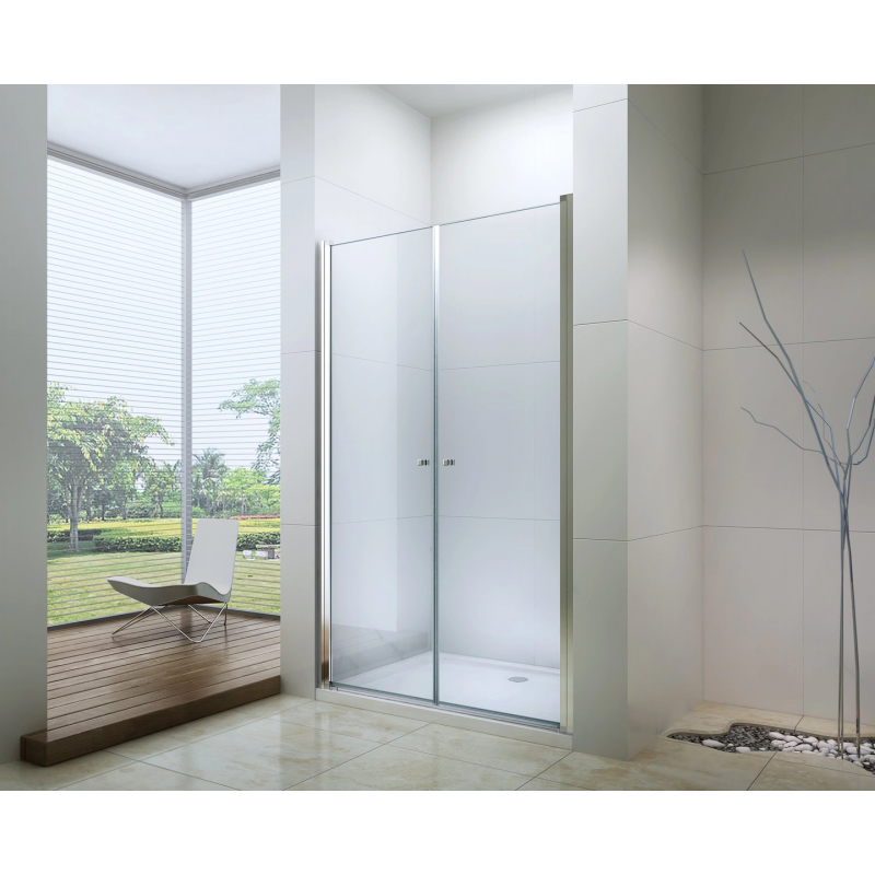 Mexen Texas hinged shower door 100 cm, transparent, chrome - 880-100-000-01-00