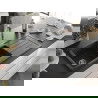 Mexen Andres granite sink 1.5-bowl with drainer and Savita kitchen tap, black spotted - 6515-76-672601-00
