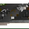 Mexen Carlos 1,5-compartment granite sink with a kitchen mixer tap Savita, Black - 6518-77-672601-50