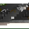 Mexen Carlos 1,5-compartment granite sink with a kitchen mixer tap Savita, Black - 6518-77-672601-50-B