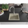 Mexen Milo granite sink 1-bowl with Savita kitchen faucet, beige - 6505-69-672601-00