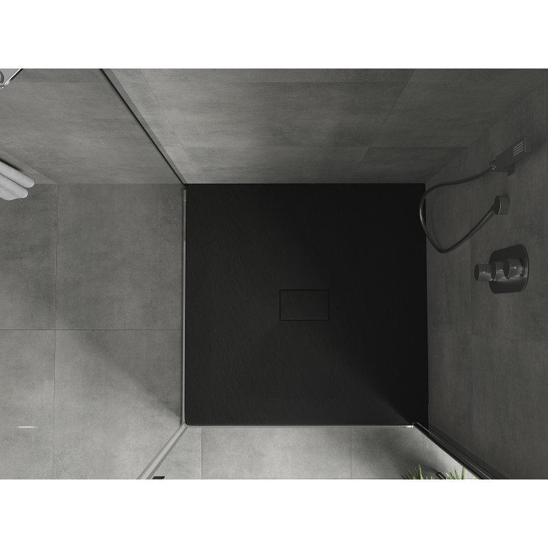 Mexen Hugo square SMC shower tray 100 x 100 cm, black - 42701010