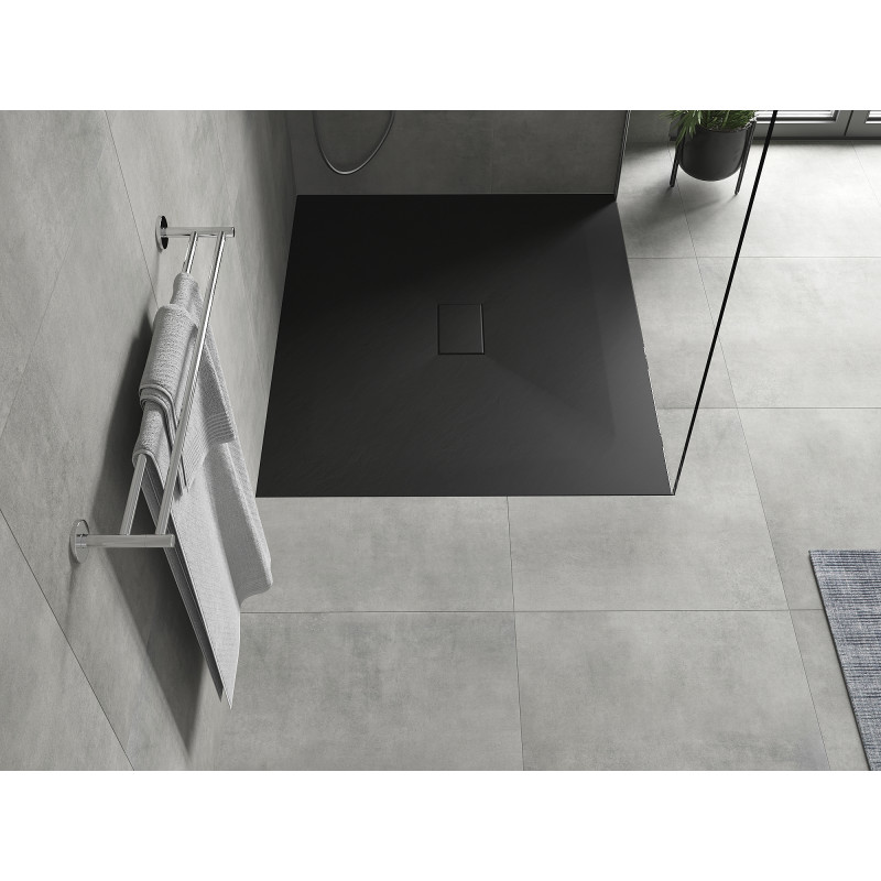 Mexen Hugo rectangular SMC shower tray 130 x 100 cm, black - 42701013